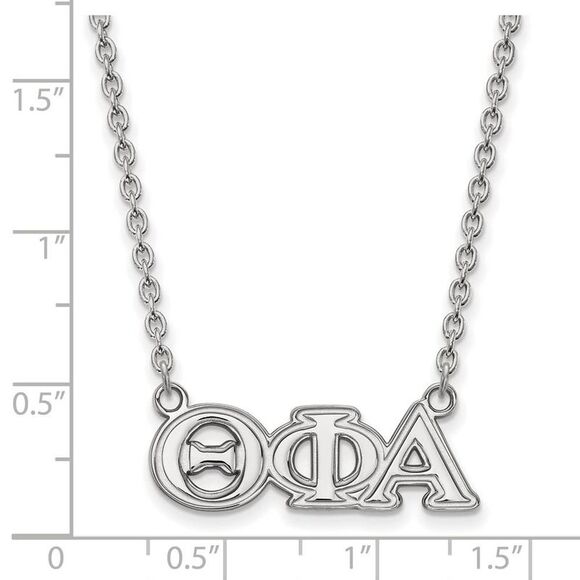 Sterling Silver Theta Phi Alpha Medium Necklace - Picture 2 of 5